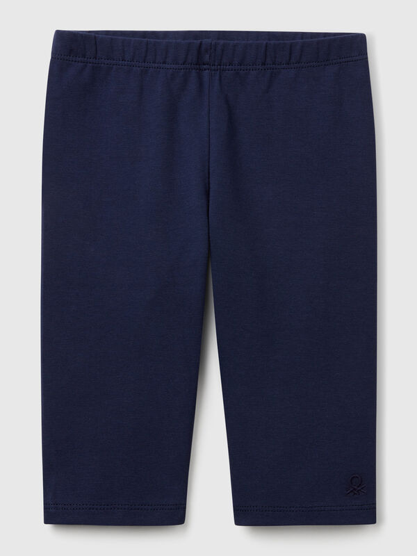 Leggings a 3/4 in cotone stretch Bambina