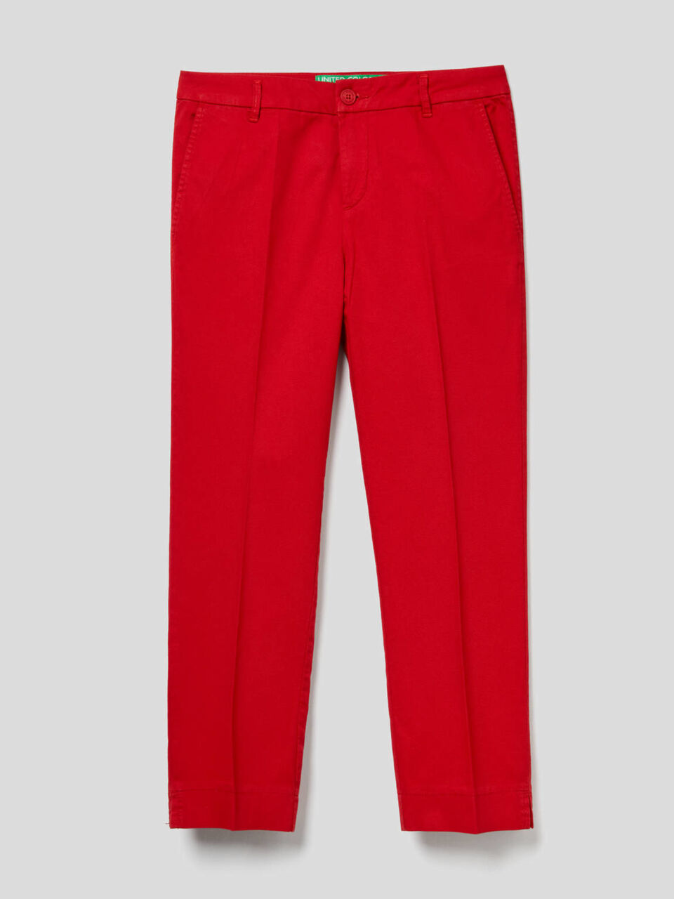 Chino cropped en coton stretch image number 1