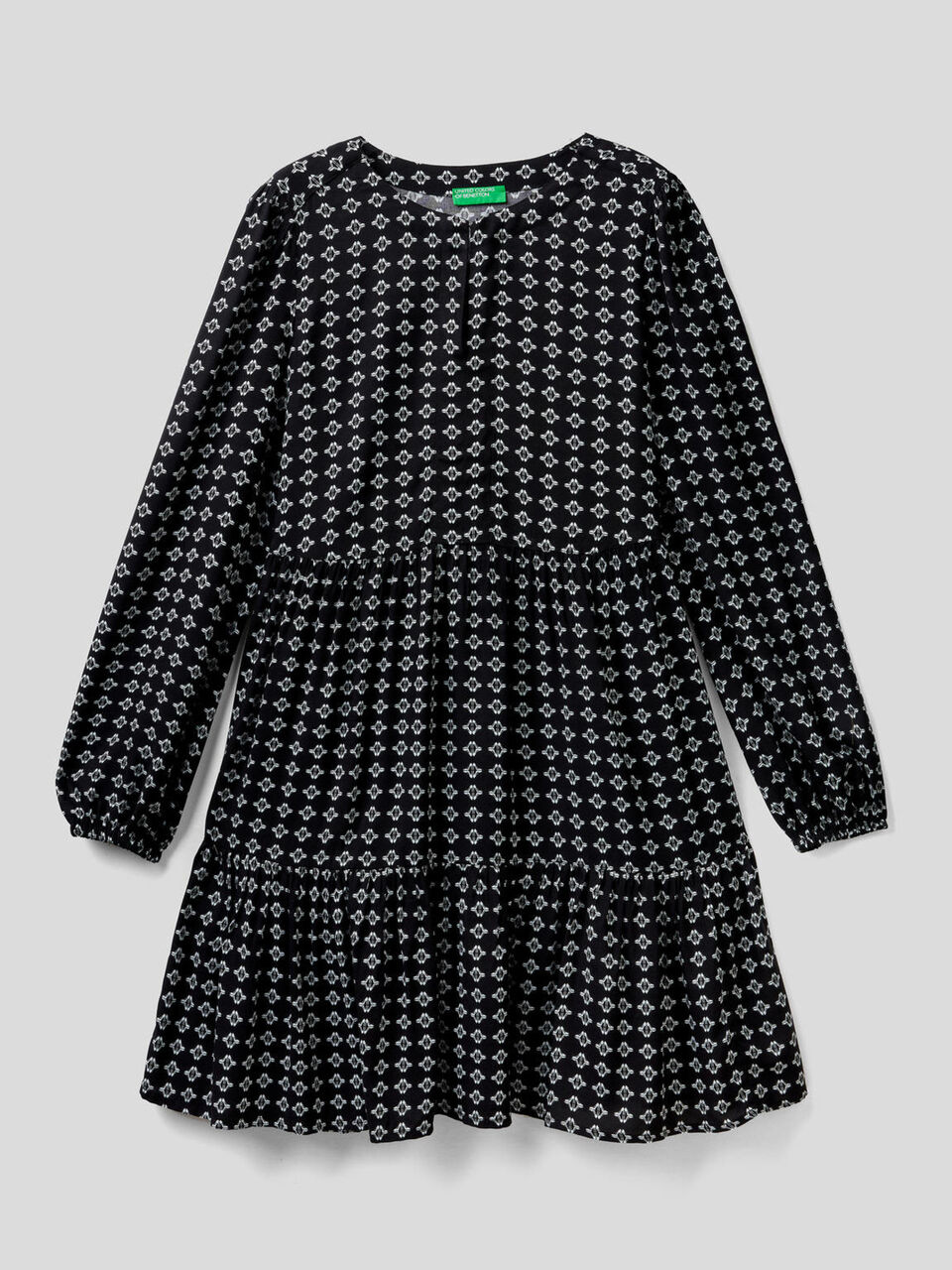 Kleid mit Rüschen und Musterprint image number 1
