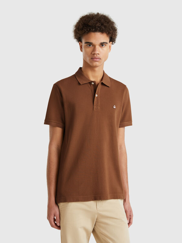 Polo regular fit marrone Uomo