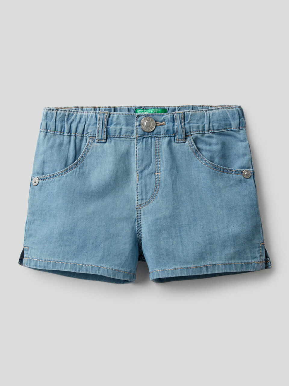 Shorts in tessuto chambray image number 1