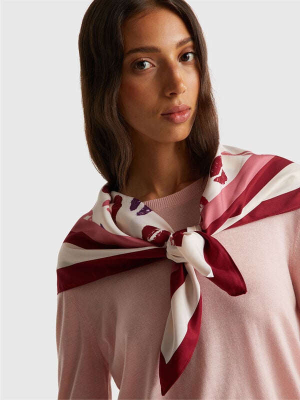 Foulard fantasia in tessuto  Donna