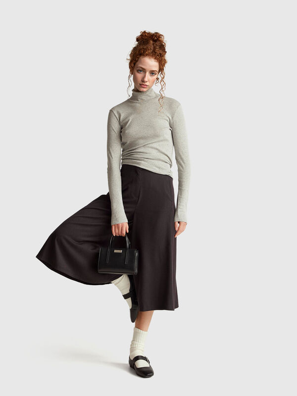 Weite, verkürzte Hose Damen