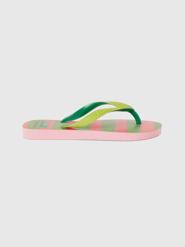 Havaianas Flip-Flops mit rosa und hellgrünen Streifen Jungen