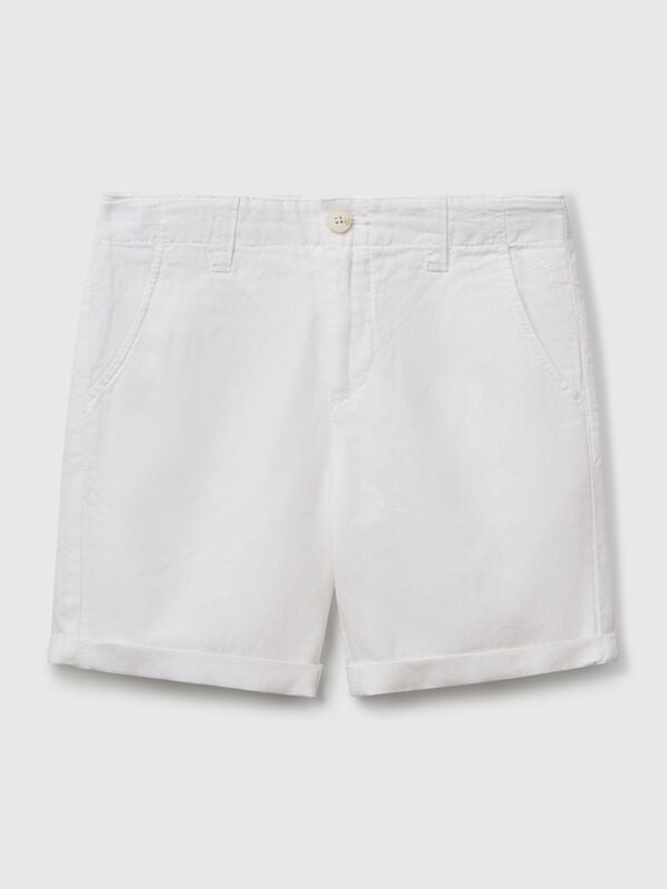 Bermuda chino in misto lino Bambino