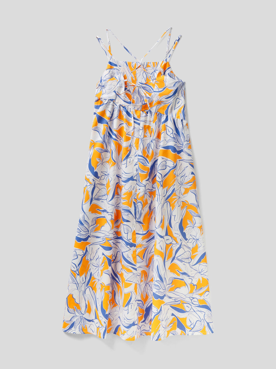Long dress with floral print image number 2