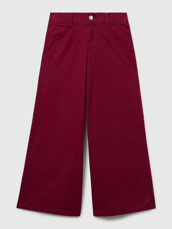 Pantaloni ampi in cotone stretch Bambina