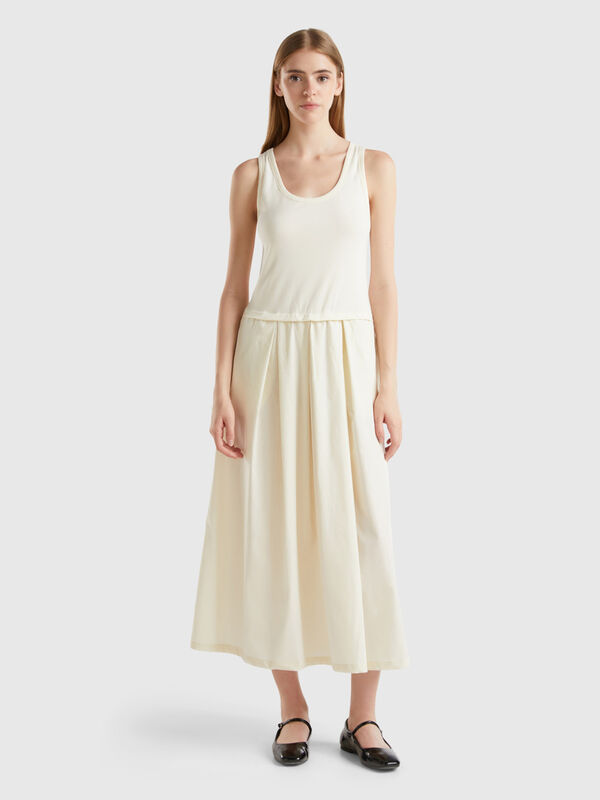 Robe midi en coton Femme