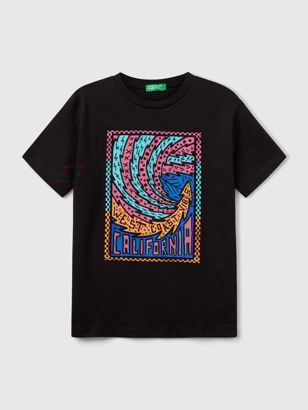 T-shirt en coton avec imprimé Garçon