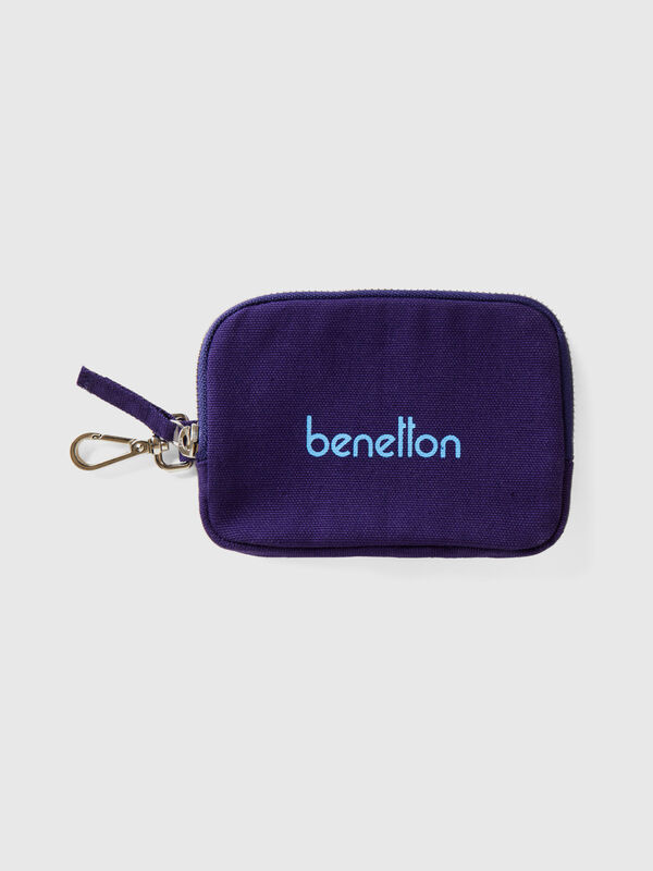 Blue keychain and coin purse