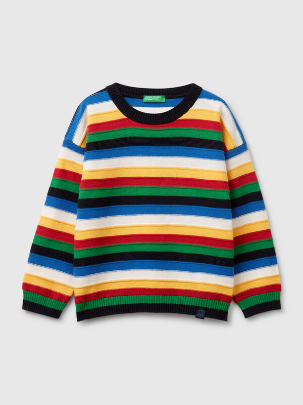 Maglia a righe in misto cotone  Bambino