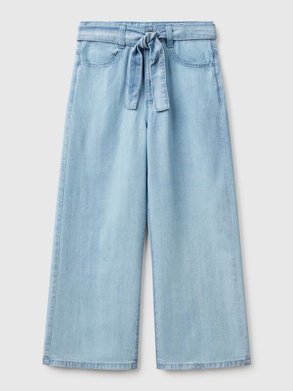 Jean coupe large avec ceinture Filles