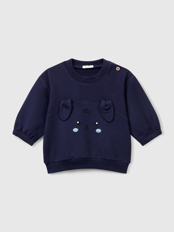 Sweatshirt with embroidery and patches New Born (0-18 months)