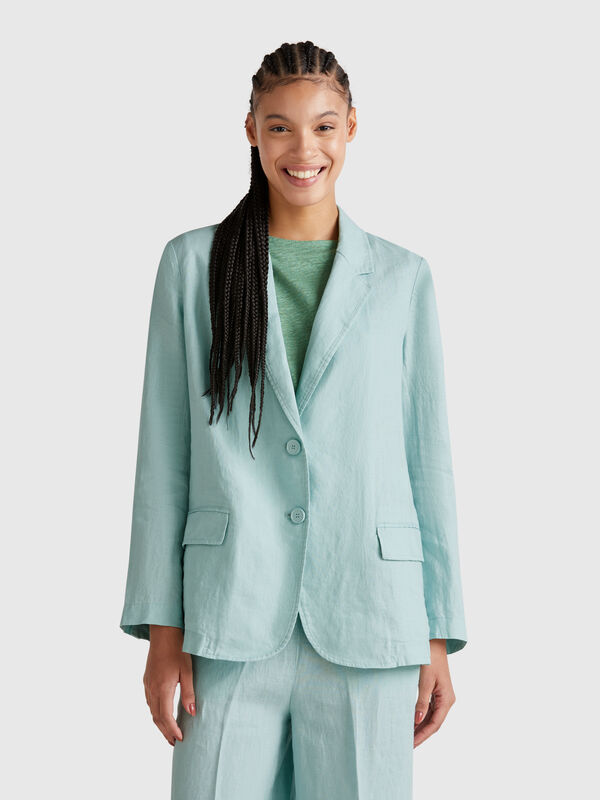 Blazer en pur lin Femme