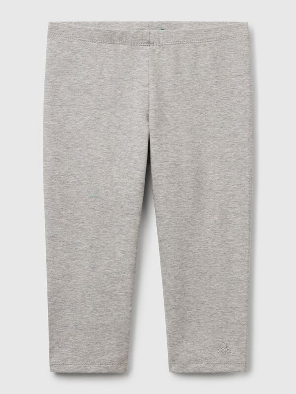 Leggings al ginocchio in cotone stretch Bambina