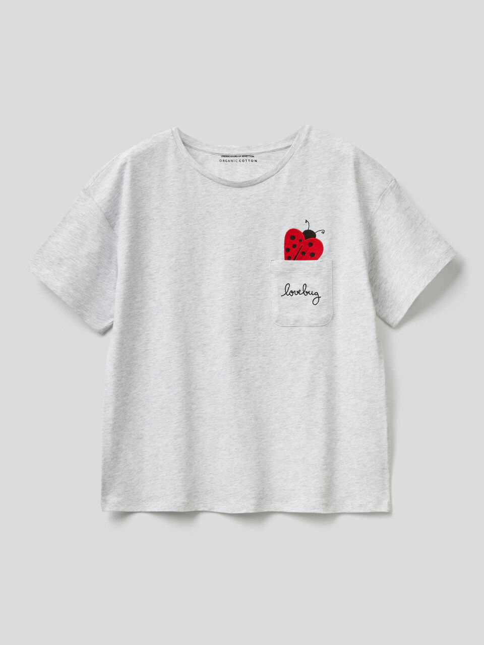 T-shirt en pur coton avec pochette image number 1