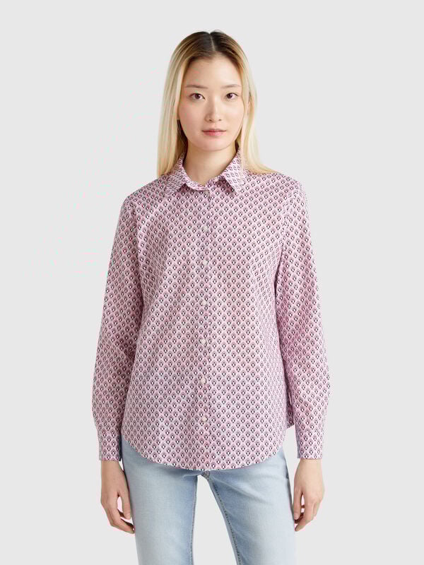 Camicia rosa fantasia Donna