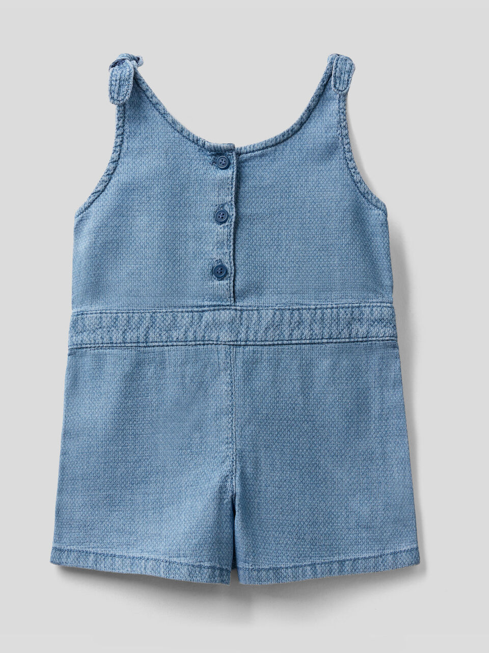 Short jumpsuit in light denim image number 2