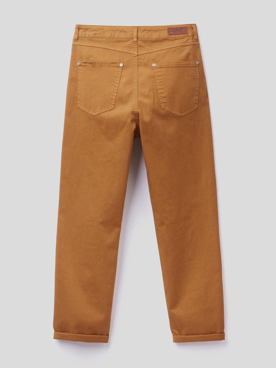 Pantalon boyfriend en coton stretch image number 2