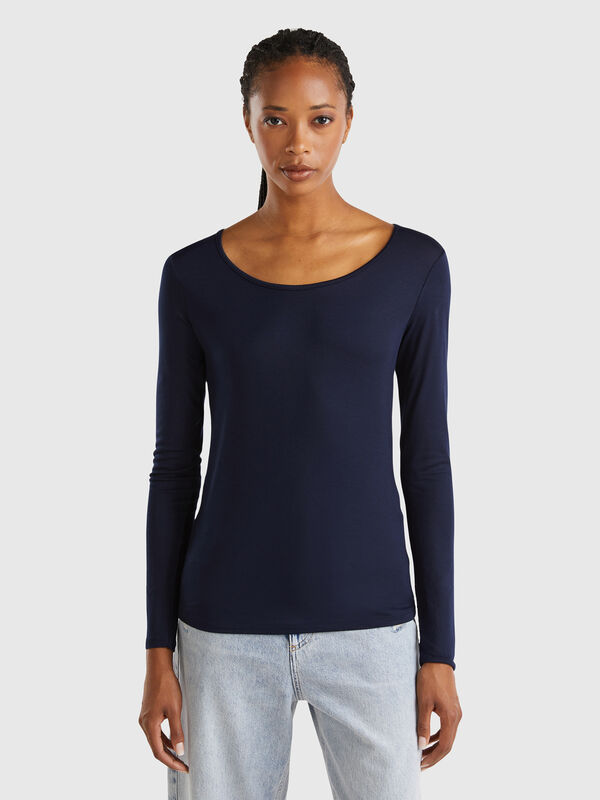 Maglietta slim fit in viscosa stretch Donna