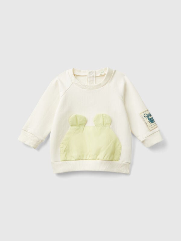 Sweatshirt mit Tasche und Applikation Newborn