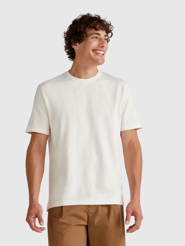 T-shirt leggera bianco panna Uomo