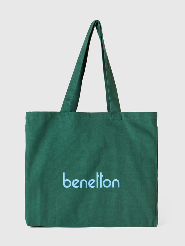 Tote Bag in Militärgrün aus reiner Baumwolle