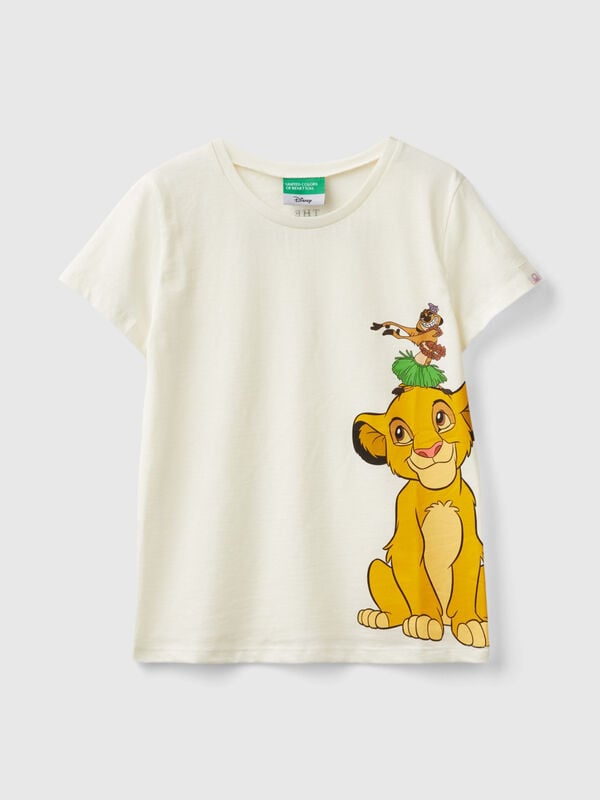 T-shirt bianco panna ©Disney Simba e Timon Bambina