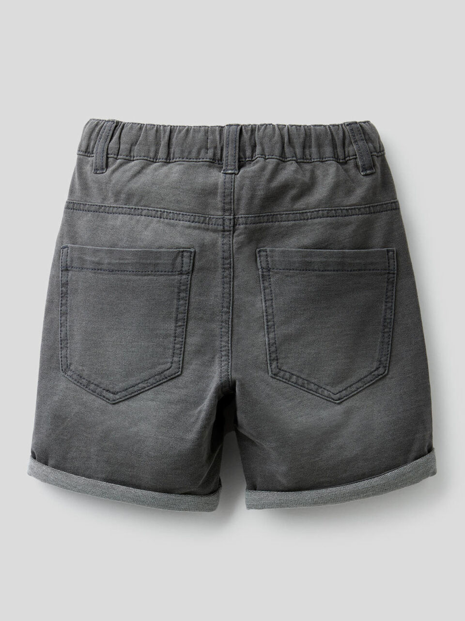 Bermuda in felpa effetto denim image number 2