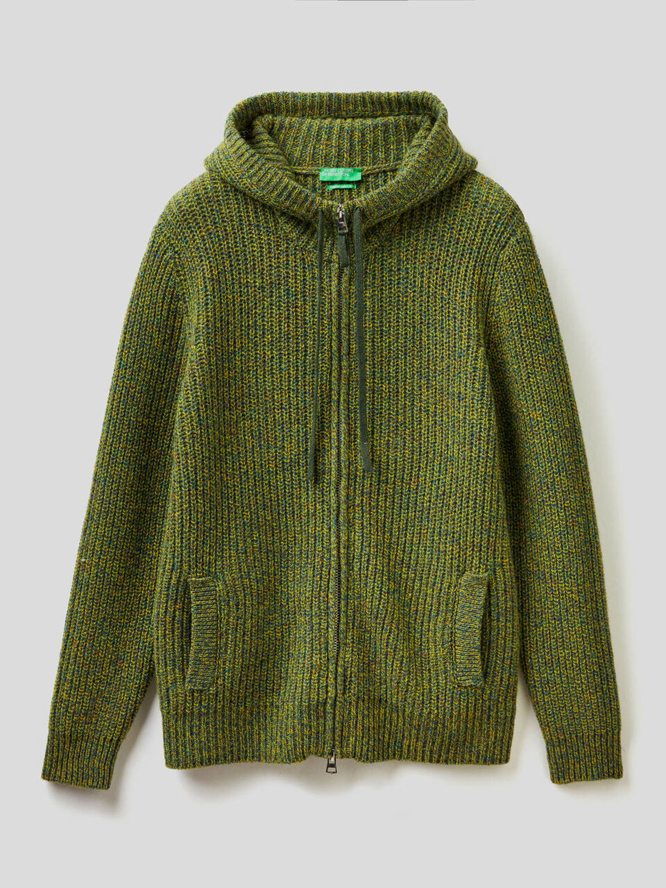 Maglia in lana Shetland con cappuccio image number 1
