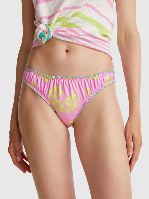 Bas de maillot de bain imprimé fleuri Femme