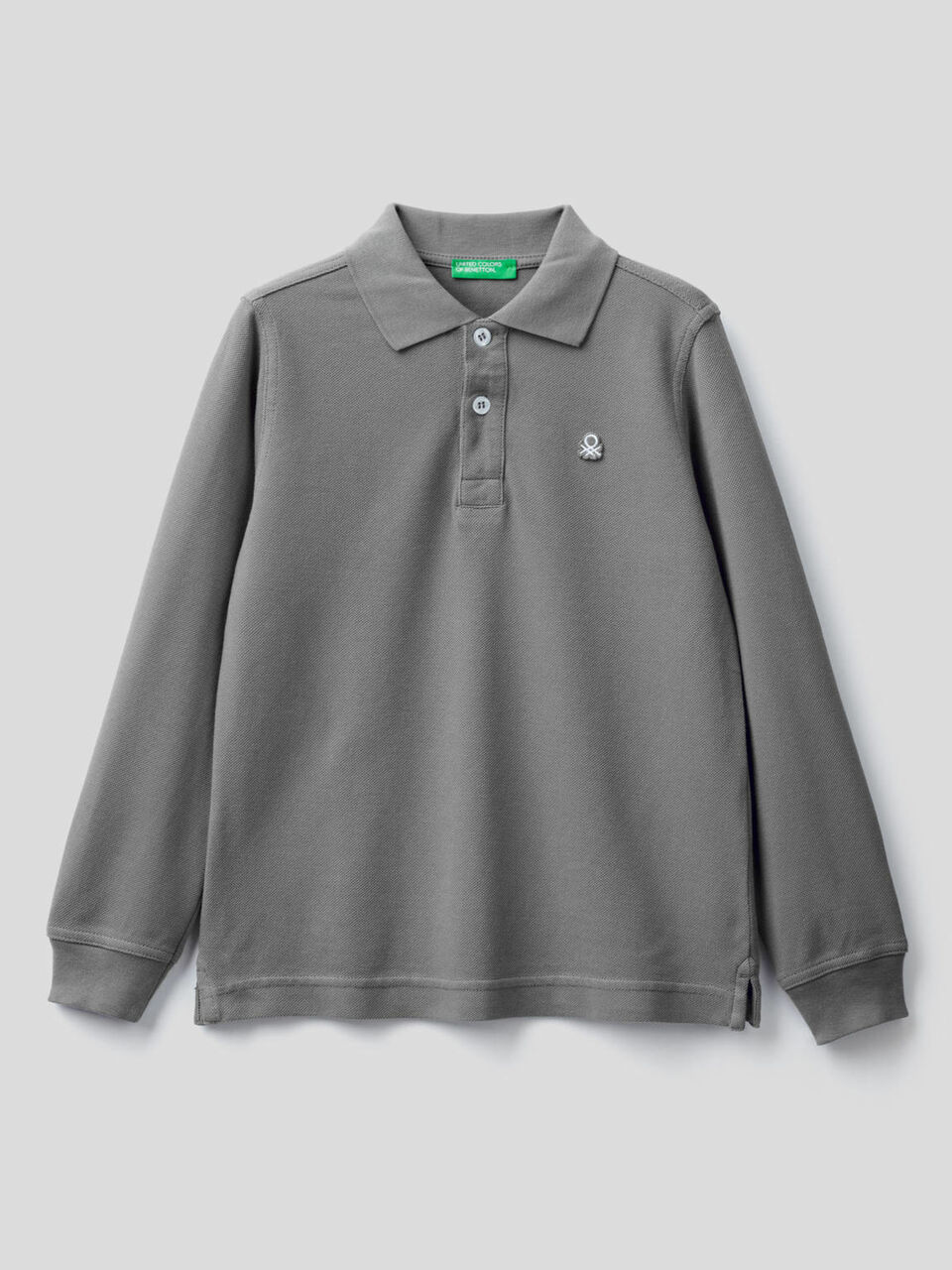 Polo aus 100% Bio-Baumwolle mit langen Ärmeln image number 1