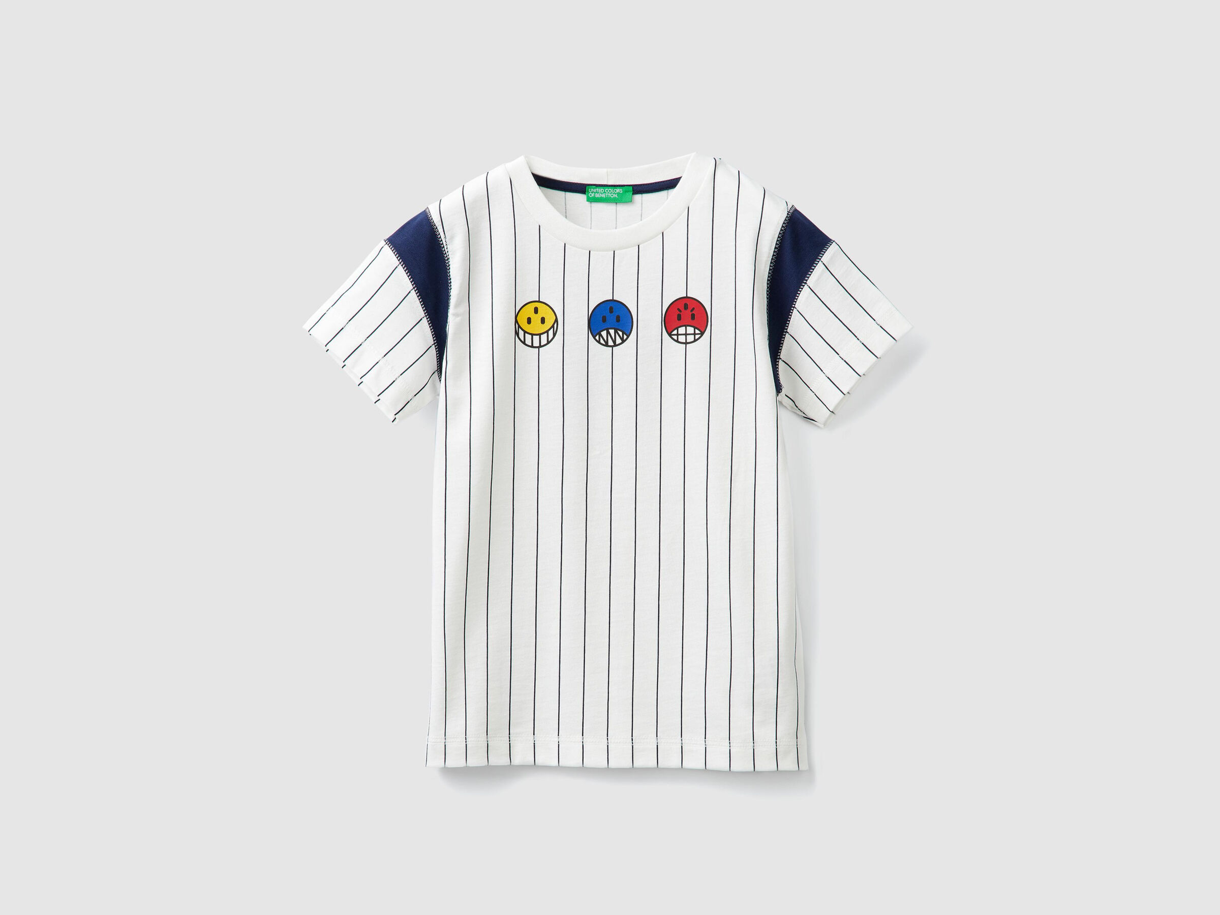 Gestreiftes T-Shirt mit Print image number null
