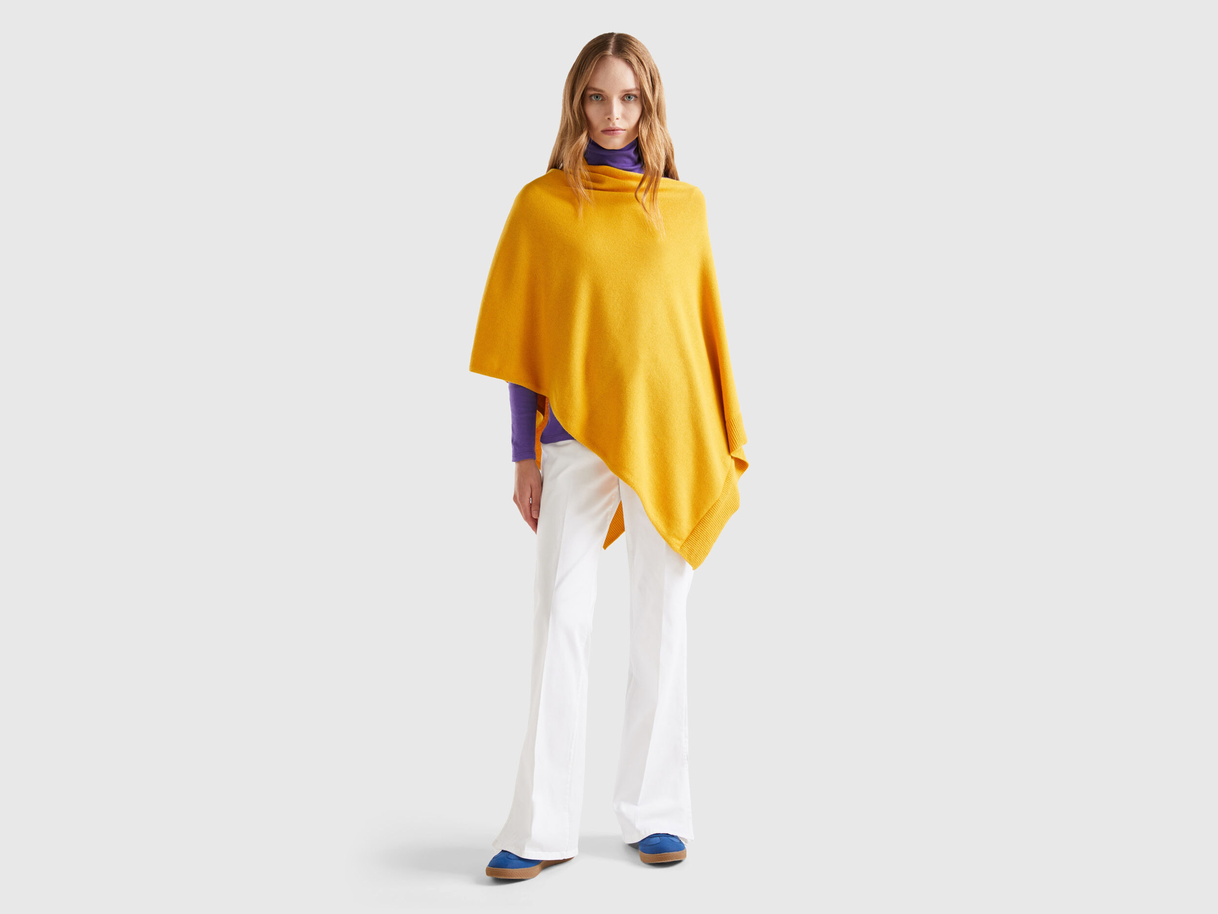 Cashmere blend poncho on sale