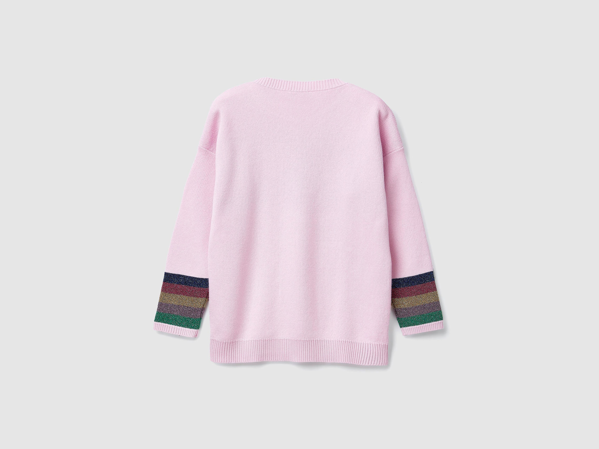 Pullover mit Schriftzügen und Lurex image number null