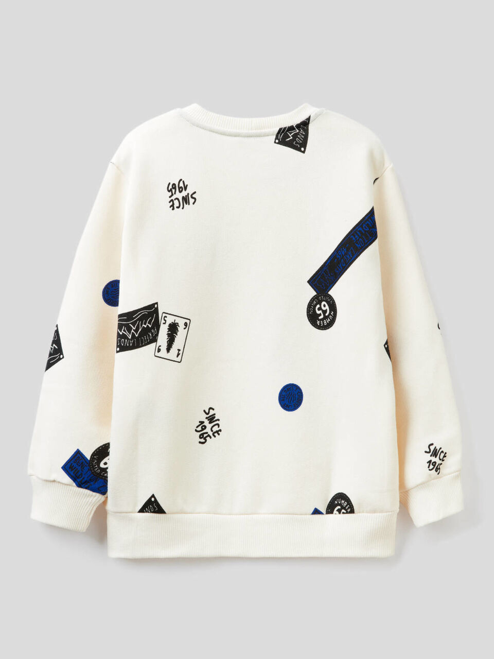 Printed sweatshirt in cotton blend image number 2