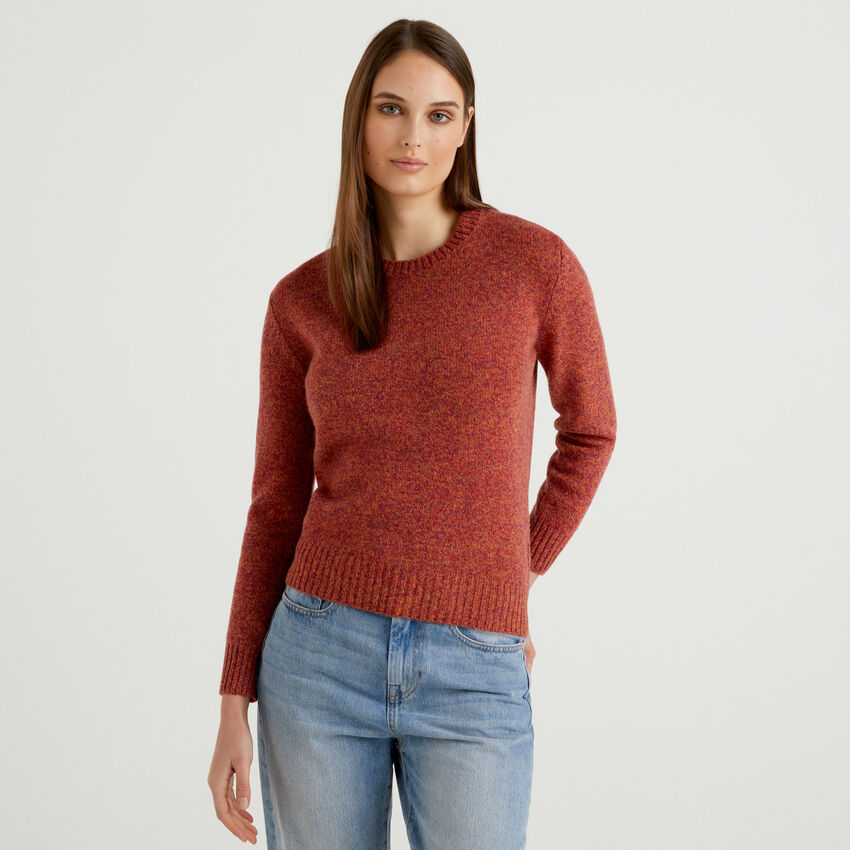 Sweater in pure Shetland wool