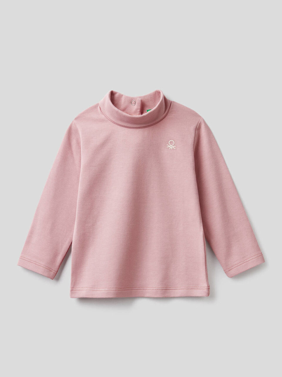 T-shirt en coton stretch avec col montant image number 1