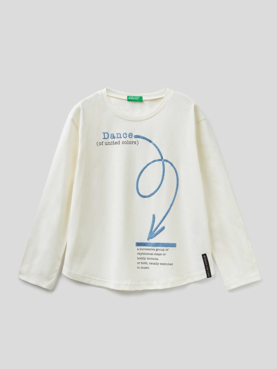 T-shirt 100% cotone con stampa glitter image number 1