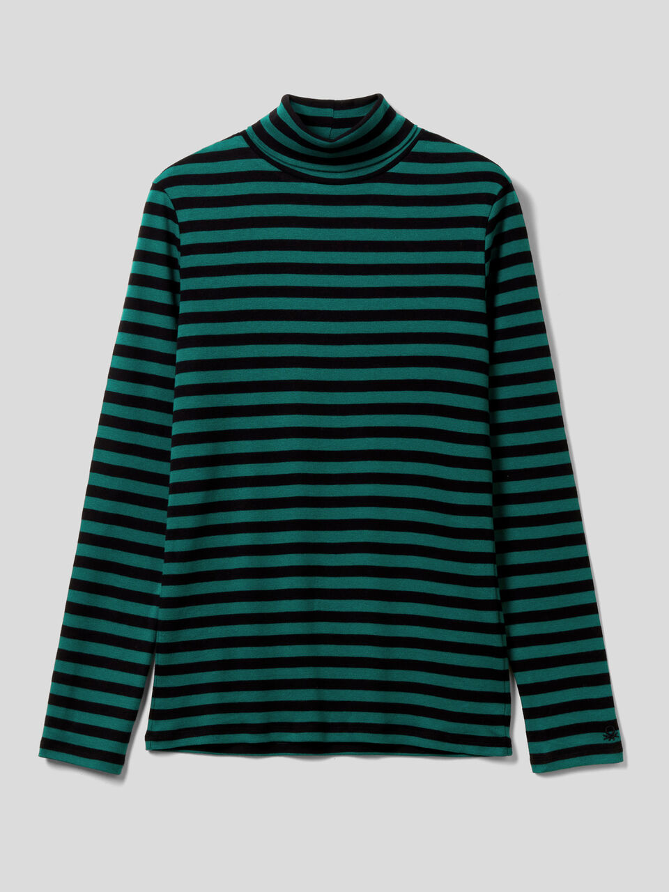 Striped turtleneck t-shirt image number 1