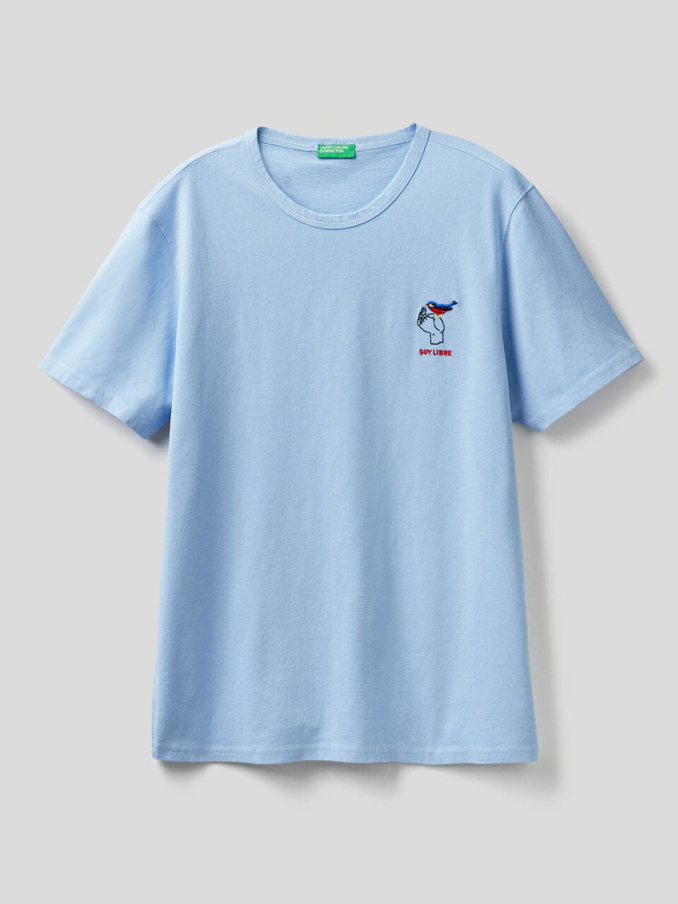 T-Shirt aus reiner Baumwolle mit Stickerei image number 1