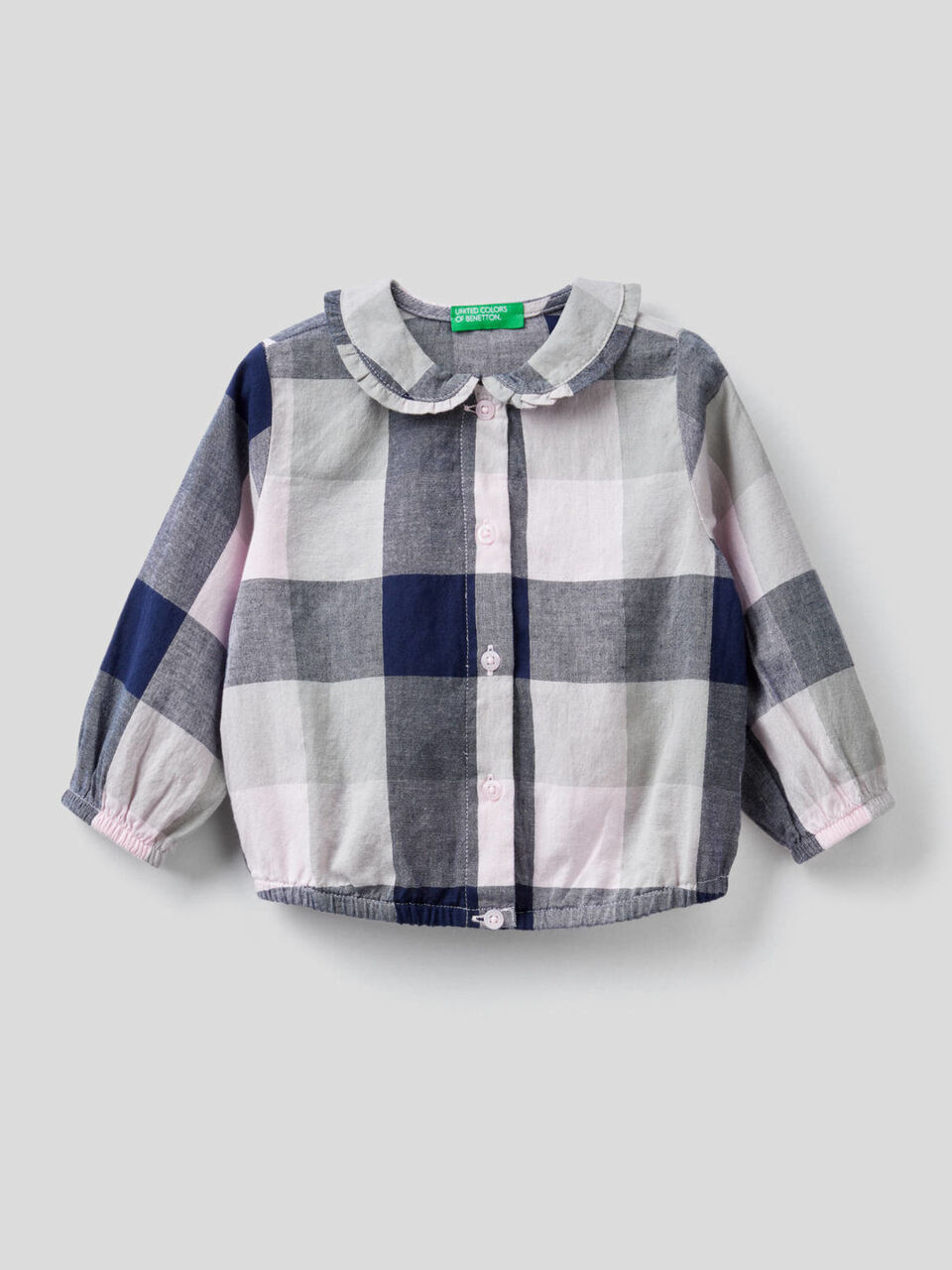 Check shirt in cotton canvas image number 1