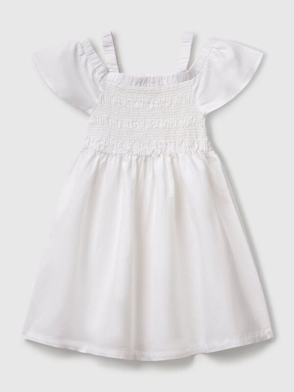 Linen blend dress Junior Girl
