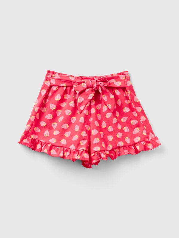 Bermuda shorts with fruit print Junior Girl