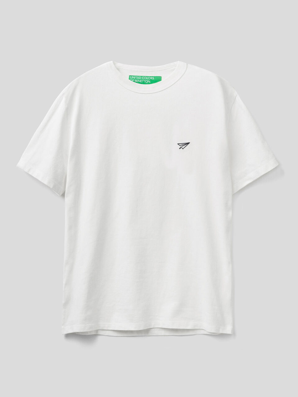 100% cotton t-shirt with embroidery image number 1