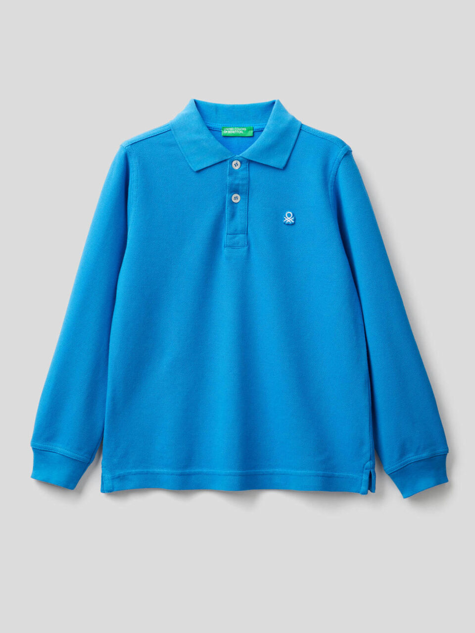 Polo aus 100% Bio-Baumwolle mit langen Ärmeln image number 1