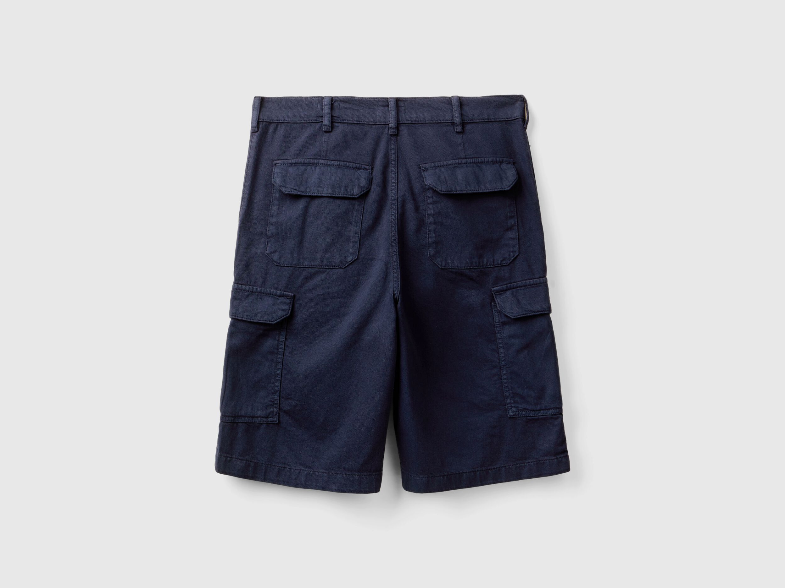 Shorts cargo in misto cotone Blu Scuro Benetton