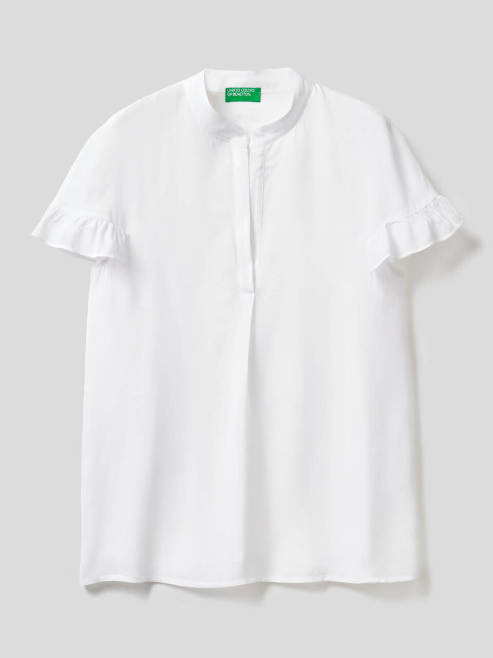 Bluse mit kurzen Ärmeln und Rüsche image number 1