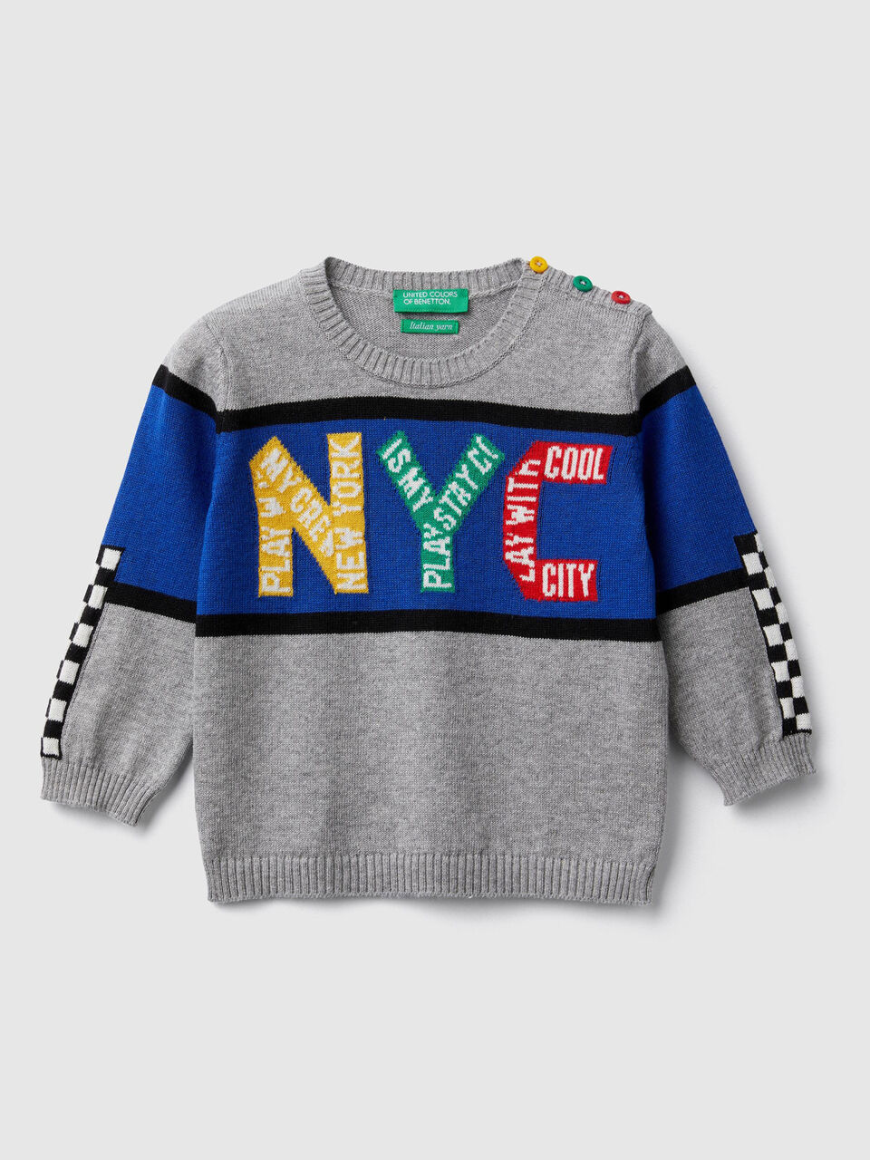 Sweater with multicolor inlay image number 1
