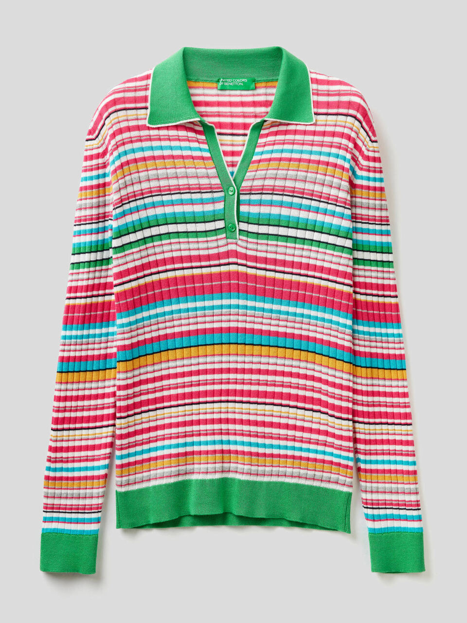 Polo multicolor in 100% cotone tricot image number 1